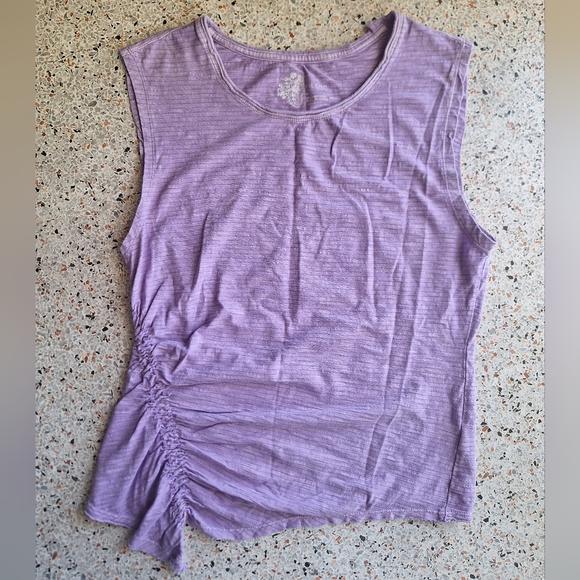 Pilcro Stripe Scrunch Sleeveless Tank - Picture 2 of 6